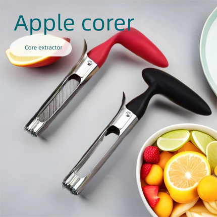 Green Set of 2 Stainless Steel Apple Corers – Heavy-Duty Fruit Core Remover Tool with Comfort Grip, Easy to Use & Clean, for Apples, Pears, and Similar Fruits