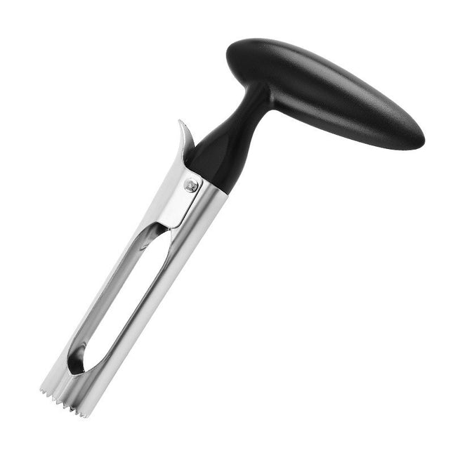 Black Set of 2 Stainless Steel Apple Corers Heavy-Duty Fruit Core Remover Tool with Comfort