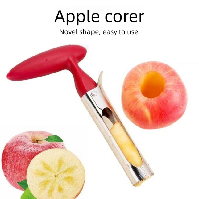 Black Set of 2 Stainless Steel Apple Corers Heavy-Duty Fruit Core Remover Tool with Comfort – product detail