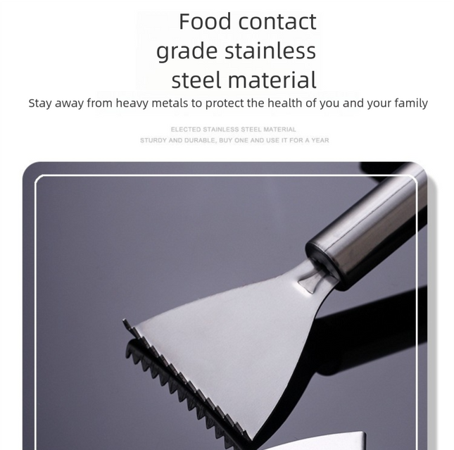 Set of 5 Stainless Steel Fish Scale Removers Food-Grade Heavy-Duty Fish Scaler Tools with Comfort – product detail