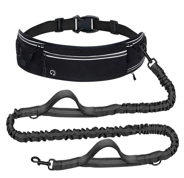 Black Shock-Absorbing Running & Dog Walking Belt