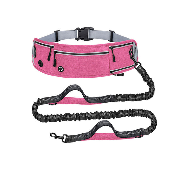 Pink Shock-Absorbing Running & Dog Walking Belt