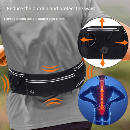 Pink Shock-Absorbing Running & Dog Walking Belt – Integrated Waist Pack with Retractable Traction Rope and Ergonomic Support
