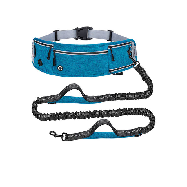 Blue Shock-Absorbing Running & Dog Walking Belt