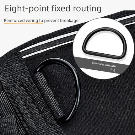 Blue Shock-Absorbing Running & Dog Walking Belt – Integrated Waist Pack with Retractable Traction Rope and Ergonomic Support