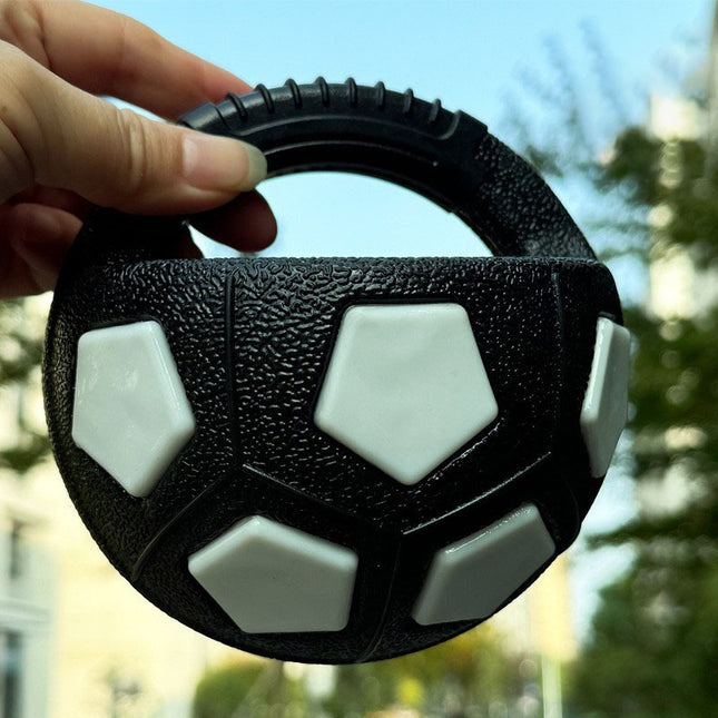 Black and white Dog Toy Handheld Bouncing Ball with Sound