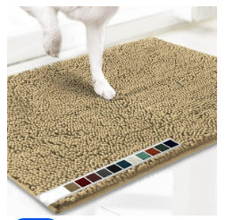 Camel color 50 x 80 cm Extra-Thick Chenille Floor Mat for Bathrooms and Pet V888-ELOSUNG48611