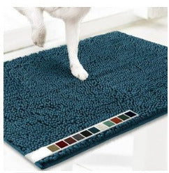 Atlantic Blue 50 x 80 cm Extra-Thick Chenille Floor Mat for Bathrooms and Pet V888-ELOSUNG48614