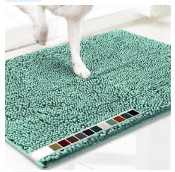 Sea Foam Green 50 x 80 cm Extra-Thick Chenille Floor Mat for Bathrooms and Pet V888-ELOSUNG48616