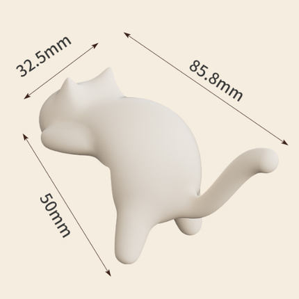 4-Pack Cat-Shaped Desk Hooks - No-Drill Adhesive Mount, Multi-Functional Side Table Organizer for Students & Home Office, Includes Black, Yellow, Pink & White ABS Plastic Hooks