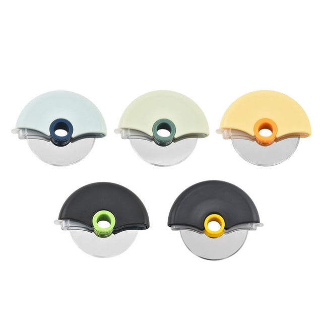 5-Pack Round Wheel Pizza Cutter Set with Protective Covers Detachable Stainless Steel Pie Cutter Easy Clean