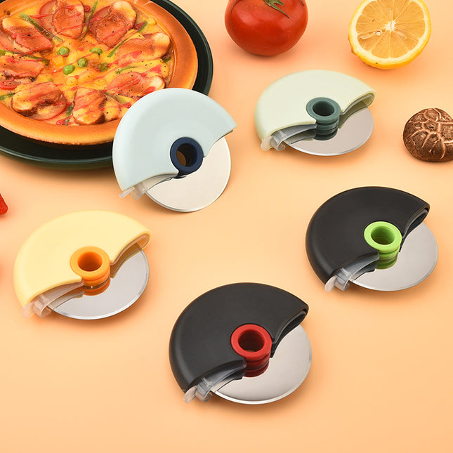 5-Pack Round Wheel Pizza Cutter Set with Protective Covers Detachable Stainless Steel Pie Cutter Easy – product detail