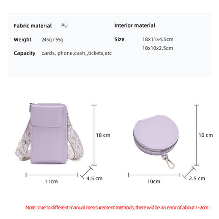 Green Women's Multi-Functional Crossbody Phone Bag with Detachable Coin Purse, PU Leather Shoulder Bag with Credit Card Slots, Stylish Minimalist Design for Daily Use