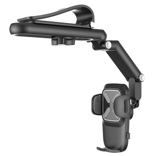 2-Pack Grey Universal Car Sun Visor Phone Mount with 360 Degree Rotation Adjustable Clamp for