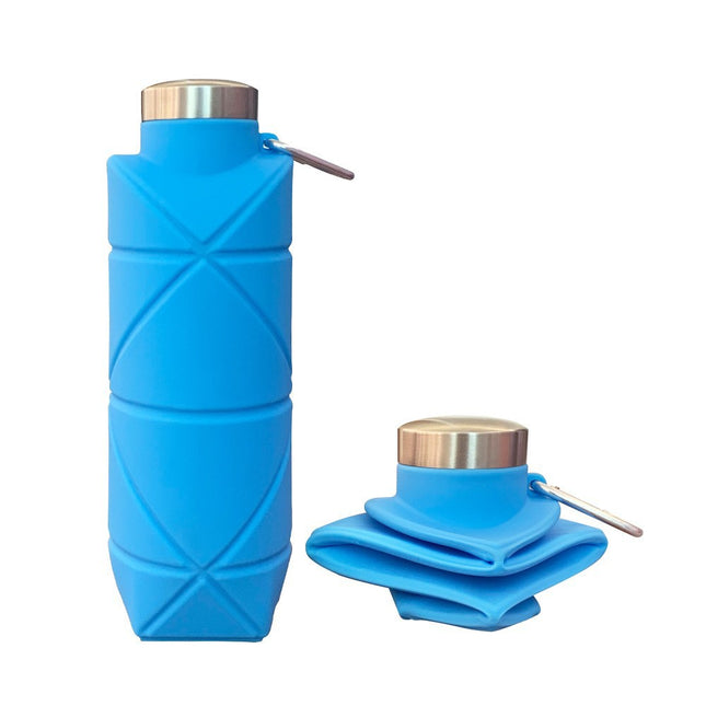 Blue 700ml Collapsible Silicone Water Bottle with Diamond V888-ELOSUNG48672