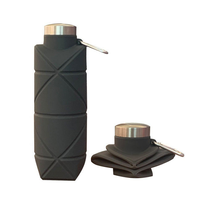 Grey 700ml Collapsible Silicone Water Bottle with Diamond V888-ELOSUNG48674