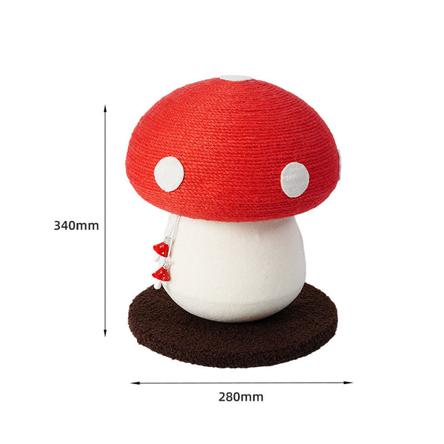 Red Mushroom Cat Tree with Sisal Scratching Post (340mm V888-ELOSUNG48680