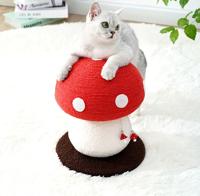 Red Mushroom Cat Tree with Sisal Scratching Post (500mm – product detail