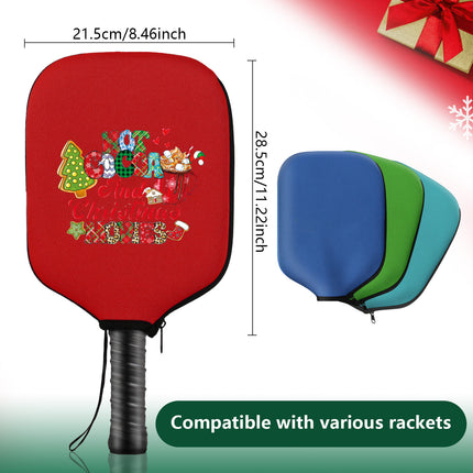 Black Neoprene Pickleball Paddle Cover Protective Case with Fun Graphic Design Durable Beach Tennis Racket Sleeve Bag for Table Tennis Paddles Shockproof Sports Equipment Storage(Style:2)