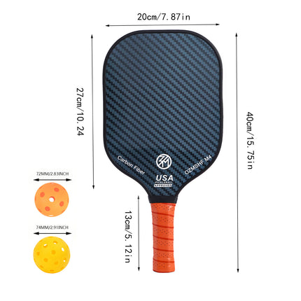 Professional Carbon Fiber Pickleball Paddle Set with Advanced Polymer Core - Includes Outdoor Balls & Portable Mesh Carry Bag(LT-602)