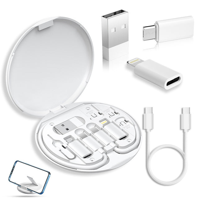 2-Pack White 60W Fast Charging Cable Kit with Storage V888-ELOSUNG48716