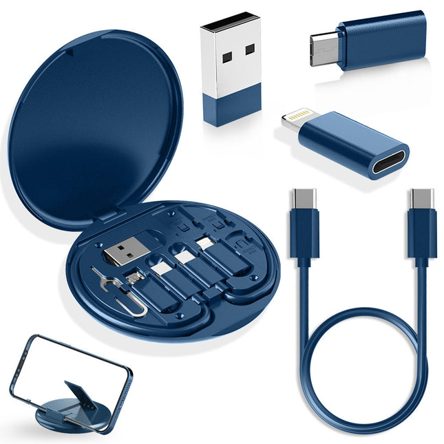 2-Pack Blue 60W Fast Charging Cable Kit with Storage V888-ELOSUNG48717