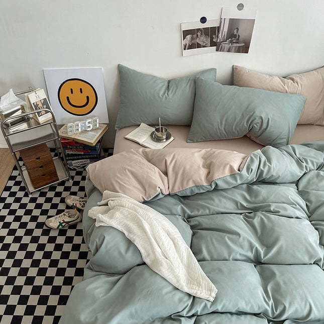 Matcha khaki Washed Cotton Bedding Set