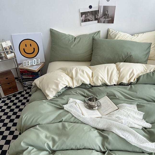 Matcha Cheese Washed Cotton Bedding Set