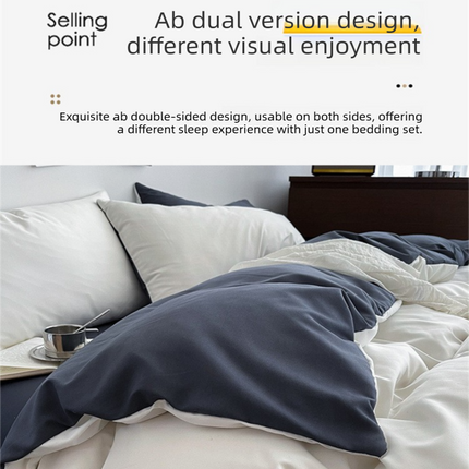 Hazy Blue Washed Cotton Bedding Set – hardware detail