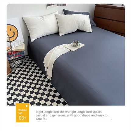Hazy Blue Washed Cotton Bedding Set – surface and form