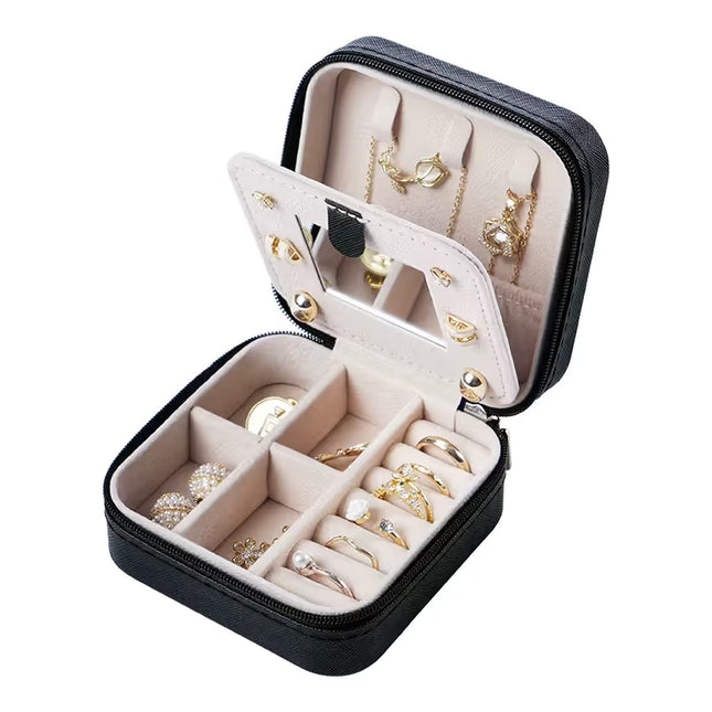 Black Mini Travel Jewelry Box with V888-ELOSUNG48764