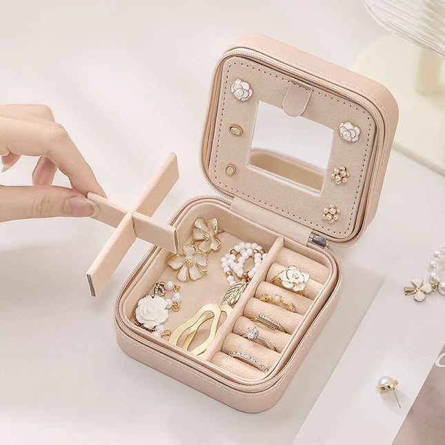 Black Mini Travel Jewelry Box with – product detail