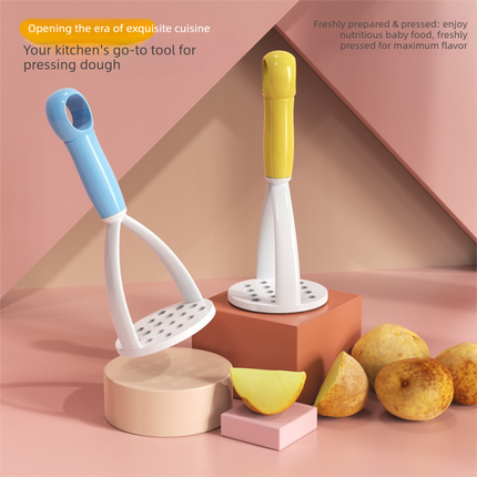 3-Pack Green Manual Potato Masher - Baby Food Maker & Vegetable Ricer with Reinforced Arch Design, Durable PP Kitchen Tool for Mashing Potatoes, Sweet Potatoes, and Fruits