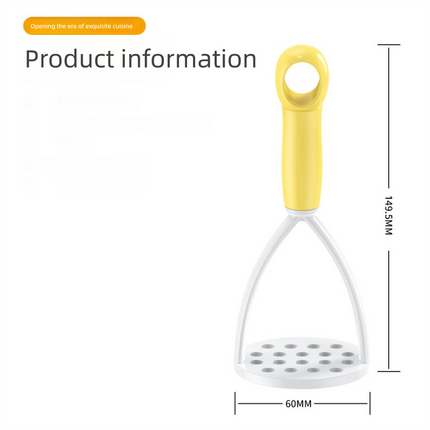3-Pack Blue Manual Potato Masher - Baby Food Maker & Vegetable Ricer with Reinforced Arch Design, Durable PP Kitchen Tool for Mashing Potatoes, Sweet Potatoes, and Fruits