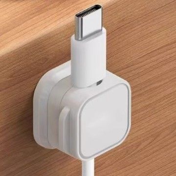 24 White Pack Magnetic Cable Organizer Clips for Desk and Car Reusable Adhesive Cord Management