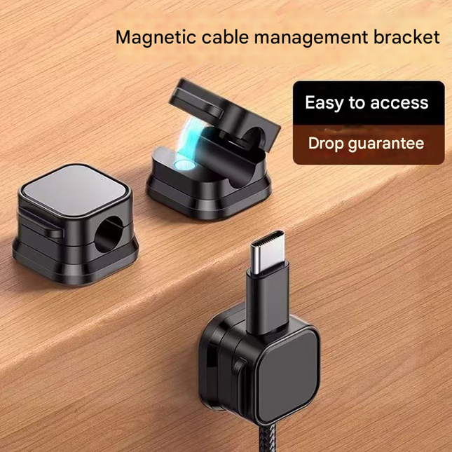 24 White Pack Magnetic Cable Organizer Clips for Desk and Car Reusable Adhesive Cord Management – product detail