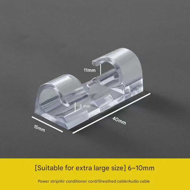 100 Pack Self-Adhesive Cable Clips Non-Marking Cord Management Holder for Desk and Car Drill-Free
