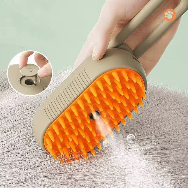 2 Pieces White Pet Electric Spray Massage Comb for Dogs and Cats 3-in-1 Steam Grooming – product detail