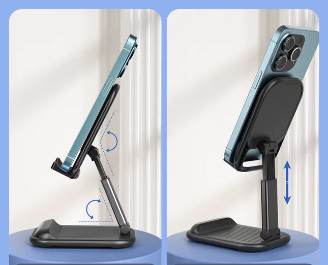 Pink Adjustable Desktop Phone Stand Telescopic Foldable Portable Tablet Holder for Home Office – product detail