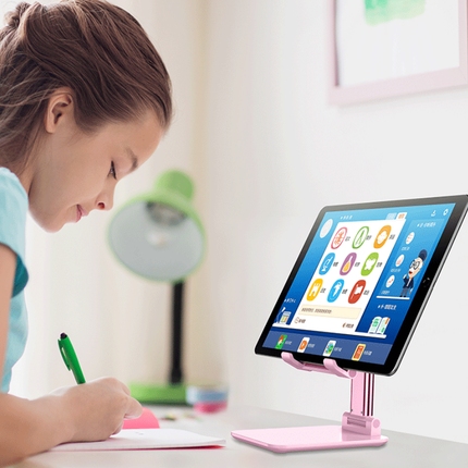 Green Adjustable Desktop Phone Stand with Height Extension and Foldable Design for Online Classes and Streaming Comfortable Hands-Free Solution for Local Users