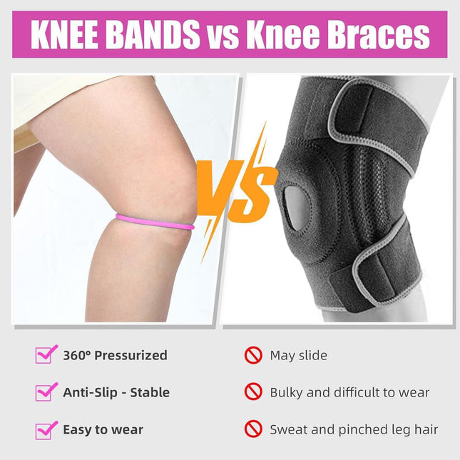 5 Pairs Grey Patellar Tendon Silicone Stabilizer Knee Straps for Running and Basketball Breathable Elastic – product detail