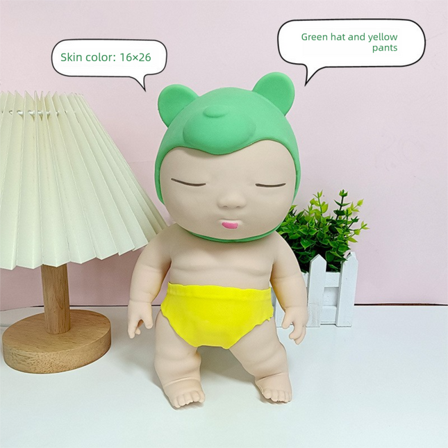 White 26CM Large Squeeze Ugly Doll Stress Relief Toy Slow Rebound TPR Sand-Filled Squishy Figure