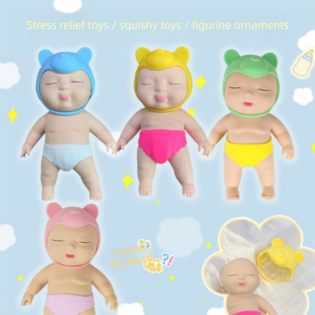 White 26CM Large Squeeze Ugly Doll Stress Relief Toy Slow Rebound TPR Sand-Filled Squishy Figure – product detail