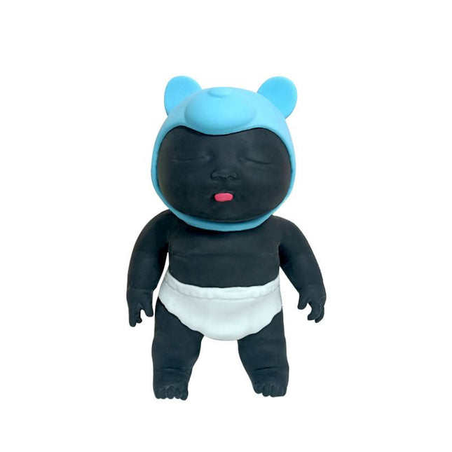 Black 26CM Large Squeeze Ugly Doll Stress Relief Toy Slow Rebound TPR Sand-Filled Squishy Figure