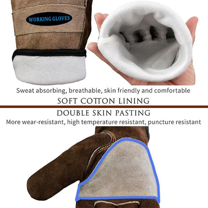 Size XL Durable Cowhide Work Gloves for Welding Gardening and Outdoor Camping Thorn Proof Heat Resistant Hand Protection for Local Professionals