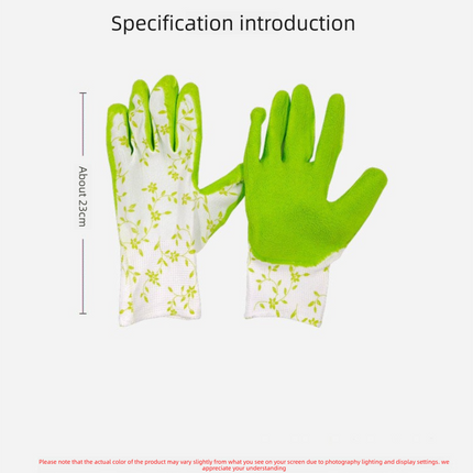 3 Pairs Green Gardening Gloves with Breathable Latex Coating - Non-Slip Protective Work Gloves for Yard Work Planting and Outdoor Maintenance - All-Day Comfort and Dexterity for Gardeners