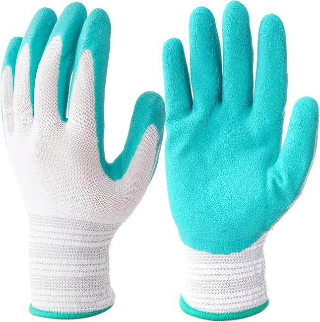 3 Pairs Blue Gardening Gloves with Breathable Latex V888-ELOSUNG48908