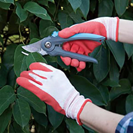 3 Pairs Purple Gardening Gloves with Breathable Latex Coating - Non-Slip Protective Work Gloves for Yard Work Planting and Outdoor Maintenance - All-Day Comfort and Dexterity for Gardeners