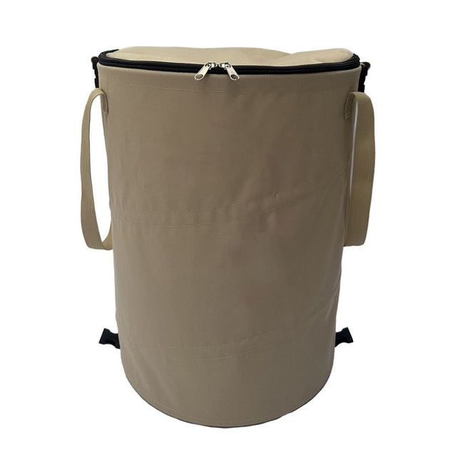 Coffee color Foldable Camping Trash Can with Lid (Size V888-ELOSUNG48917