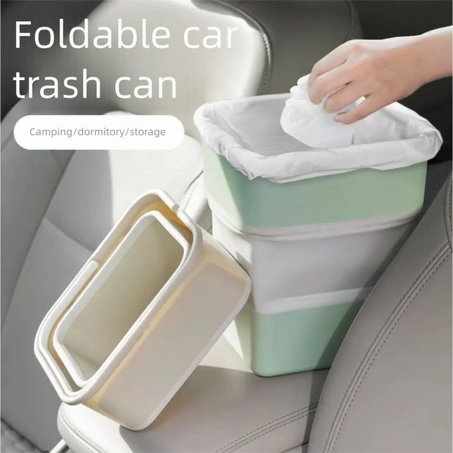 Light green Foldable Car Trash Can and Multi-Functional Storage Bin – product detail